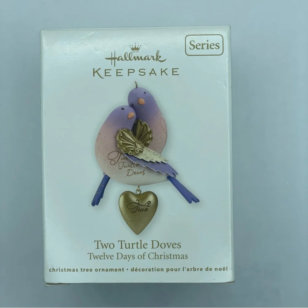 Hallmark Keepsake Two Turtle Doves 12 Days Of Christmas Ornament 2nd in series